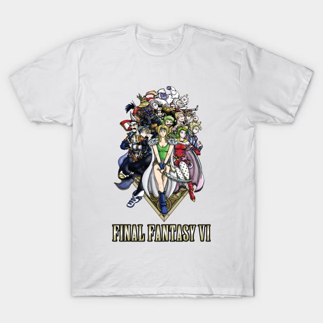 Final Fantasy VI Heroes T-Shirt by WarioPunk